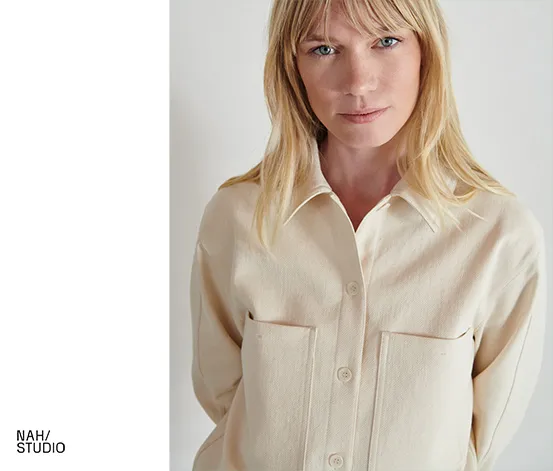 NAH/STUDIO Blusenjacke | ungefärbte Baumwolle