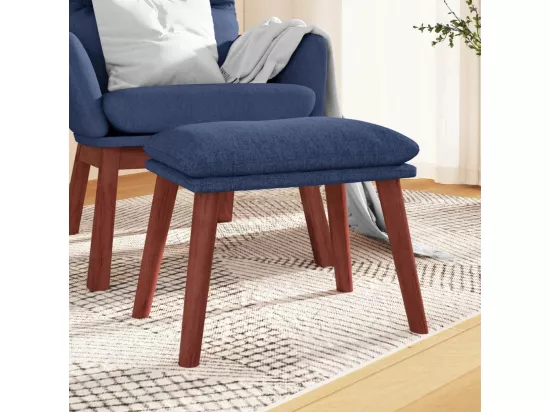Repose-pied Bleu 45x29,5x35 cm Tissu