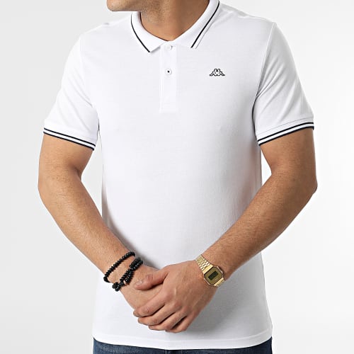 Polo A Manches Courtes Logo Ezio 351683W Blanc