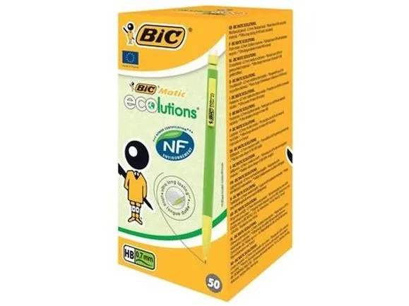 Blyanter BIC Matic ECOlutions HB 0.7 mm med viskelæder - (50 stk.)