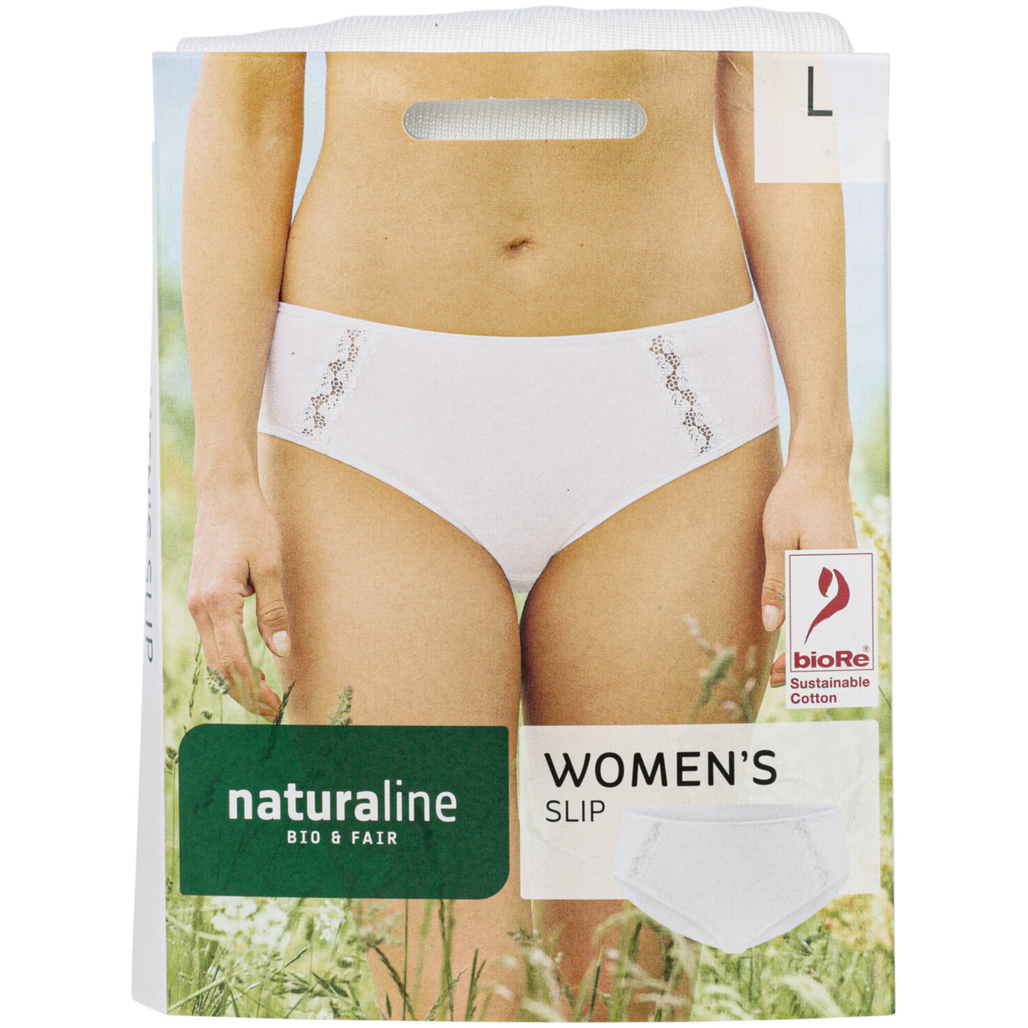 Naturaline Textil Damen Slip weiss L