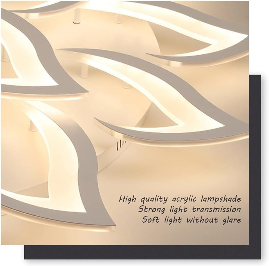 Moderne LED Deckenleuchte, Dimmbar Blütenblatt Kreative LED Deckenlampe, 3000K - 6000K, Φ100 84W 8400lm, Acrylplatte Deckenleuchten for Wohnzimmer, Flur, Schlafzimmer