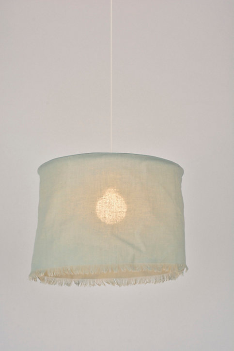 Suspension Linen E27 Ø38 x H.28 cm vert sauge Corep