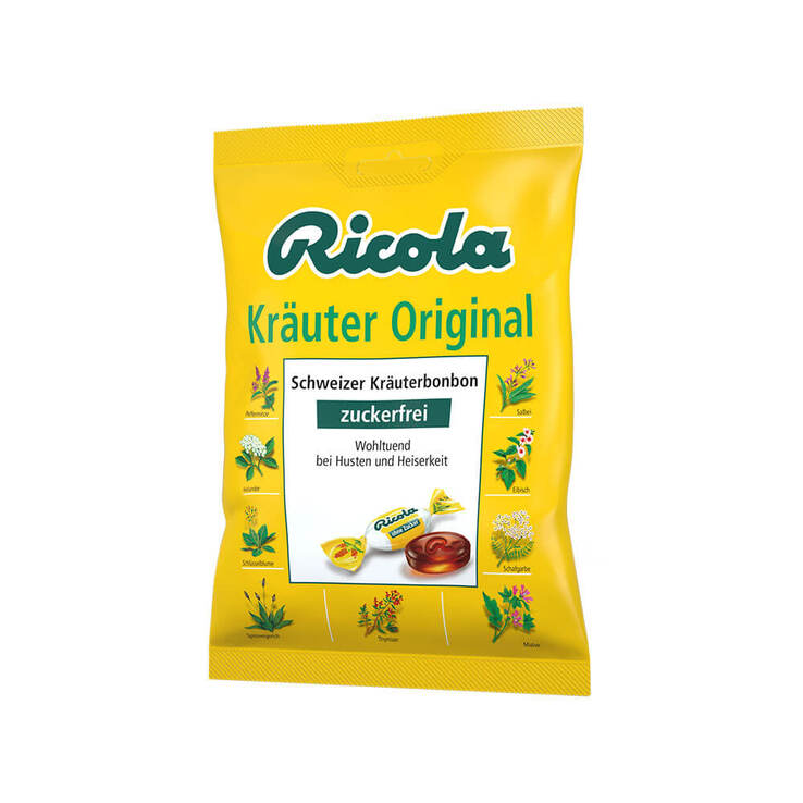 Ricola ohne Zucker Kräuter Bonbons, 75 g