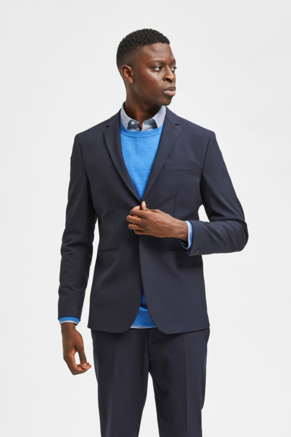 Blazer Slim Fit - Azul