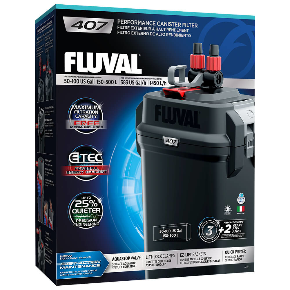 Fluval 407 Buitenfilter | Nieuwe prestatie-upgrades dan ooit tevoren