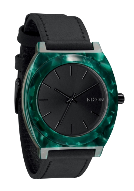 Nixon The Time Teller Acetate White Emerald Damenuhr