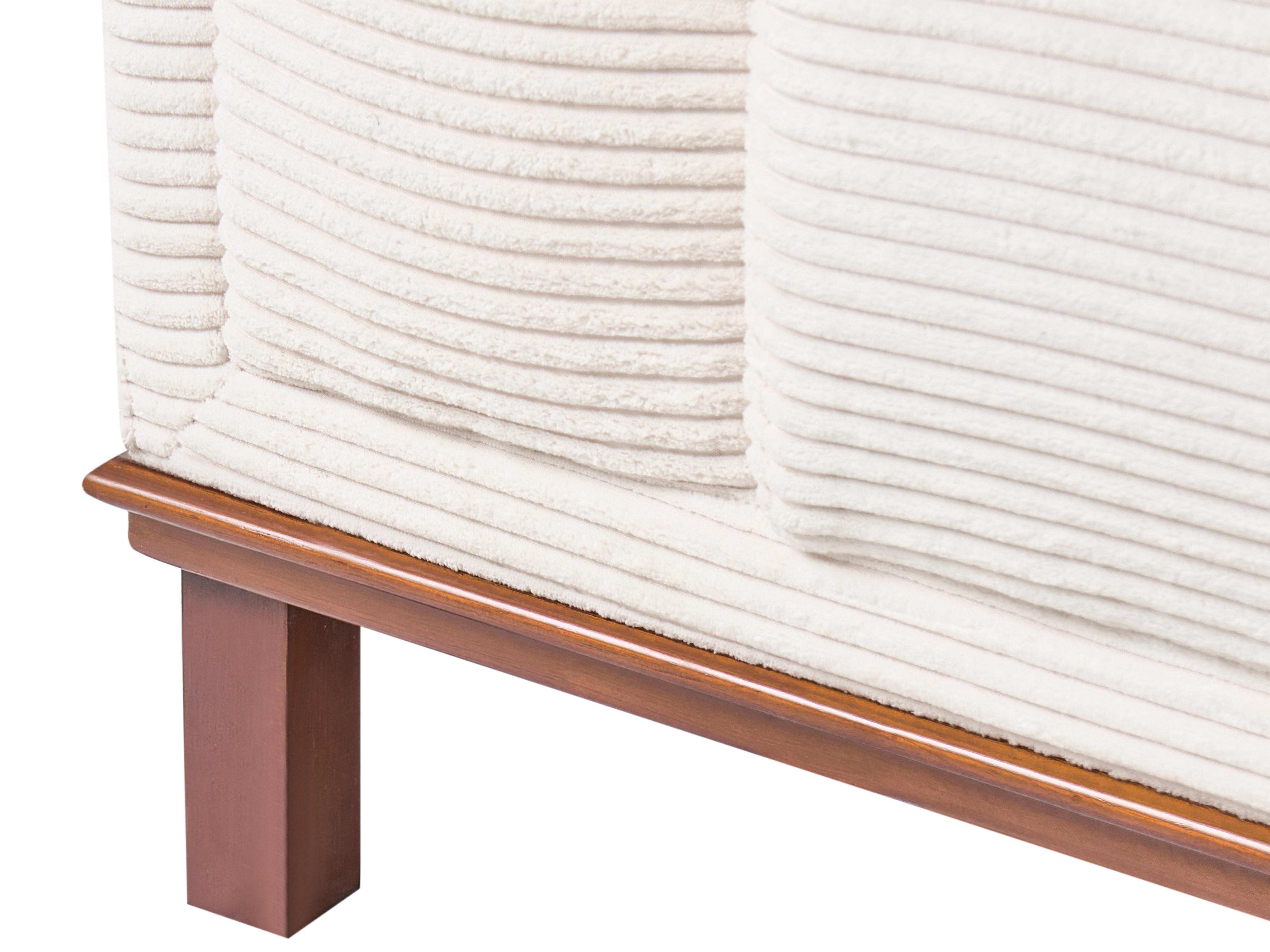 Hoekbank 4-zits VENG Corduroy Lichtbeige linkszijdig