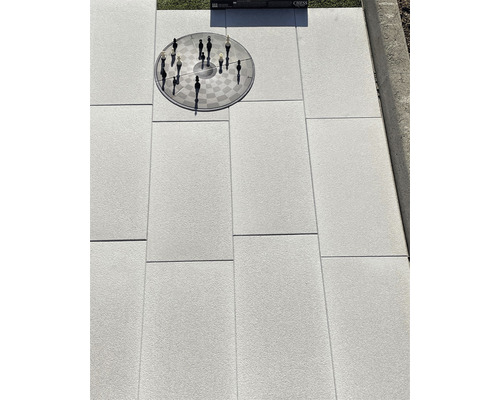 Terrastegel Bergamo witgrijs gestraald 80 x 40 x 3,9 cm