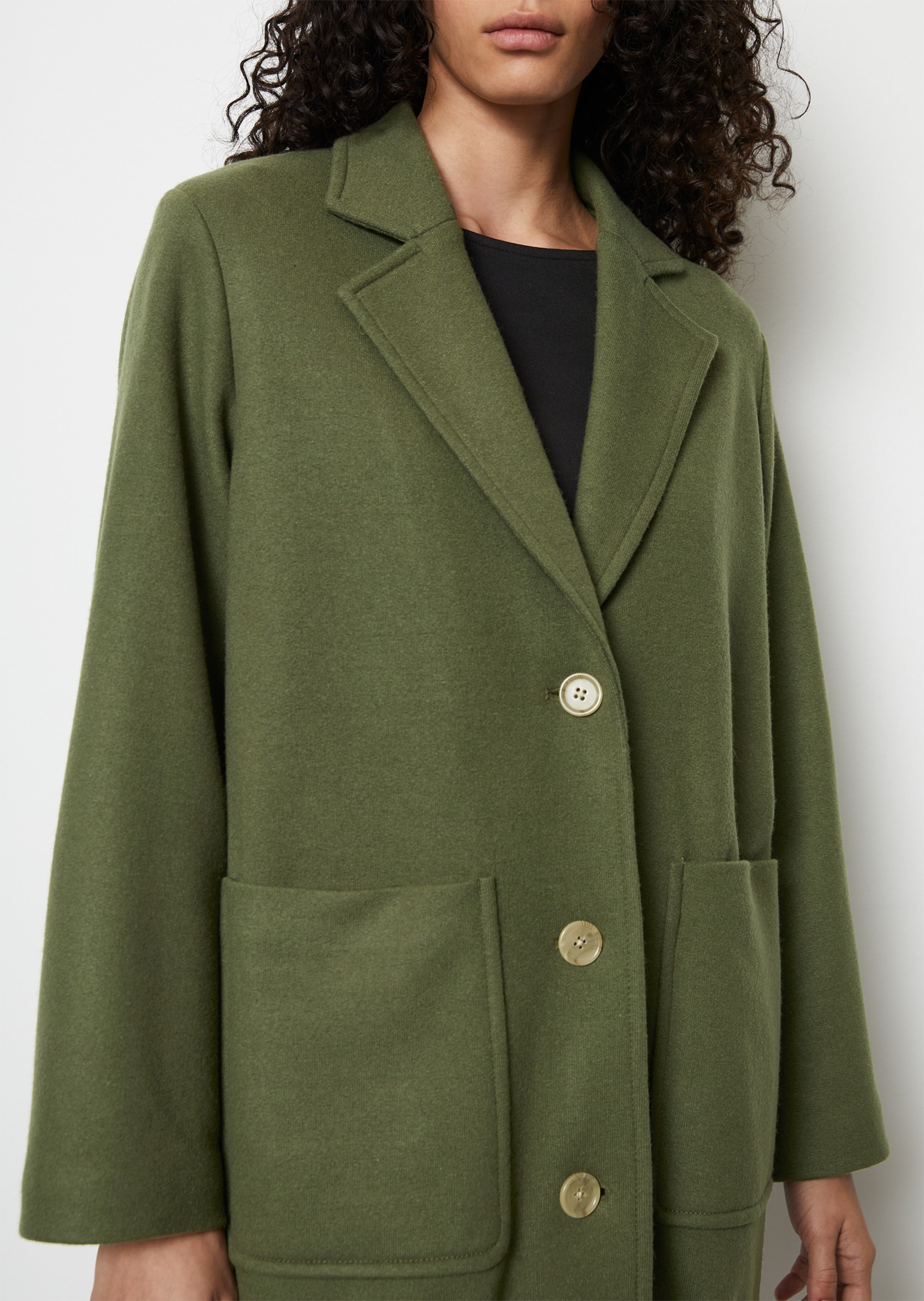 Blazer-Mantel relaxed aus kompakter Jersey-Qualität