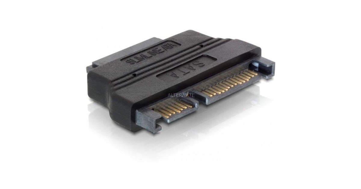 DeLOCKAdapter 22-Pin SATA > 13-Pin Slim SATA  (Zwart, 65156)