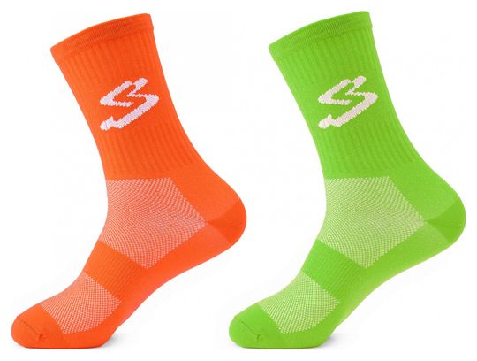Lot de 2 Paires Chaussettes Spiuk Top Ten Multicouleur