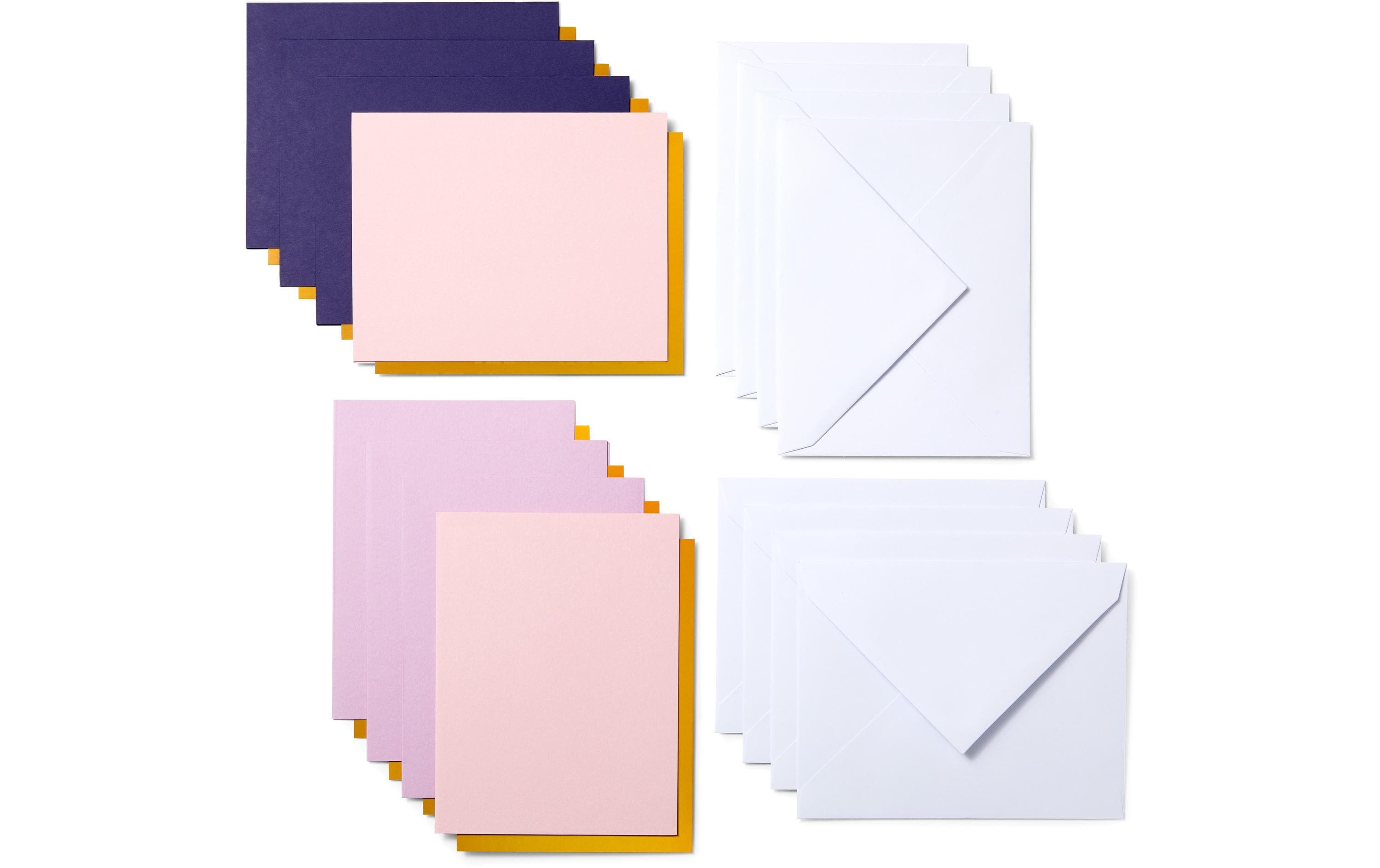Blankokarte Joy cut-away 10.8 x 14 cm, Grau/Khaki/CremePraktische Kartensets mit Couverts