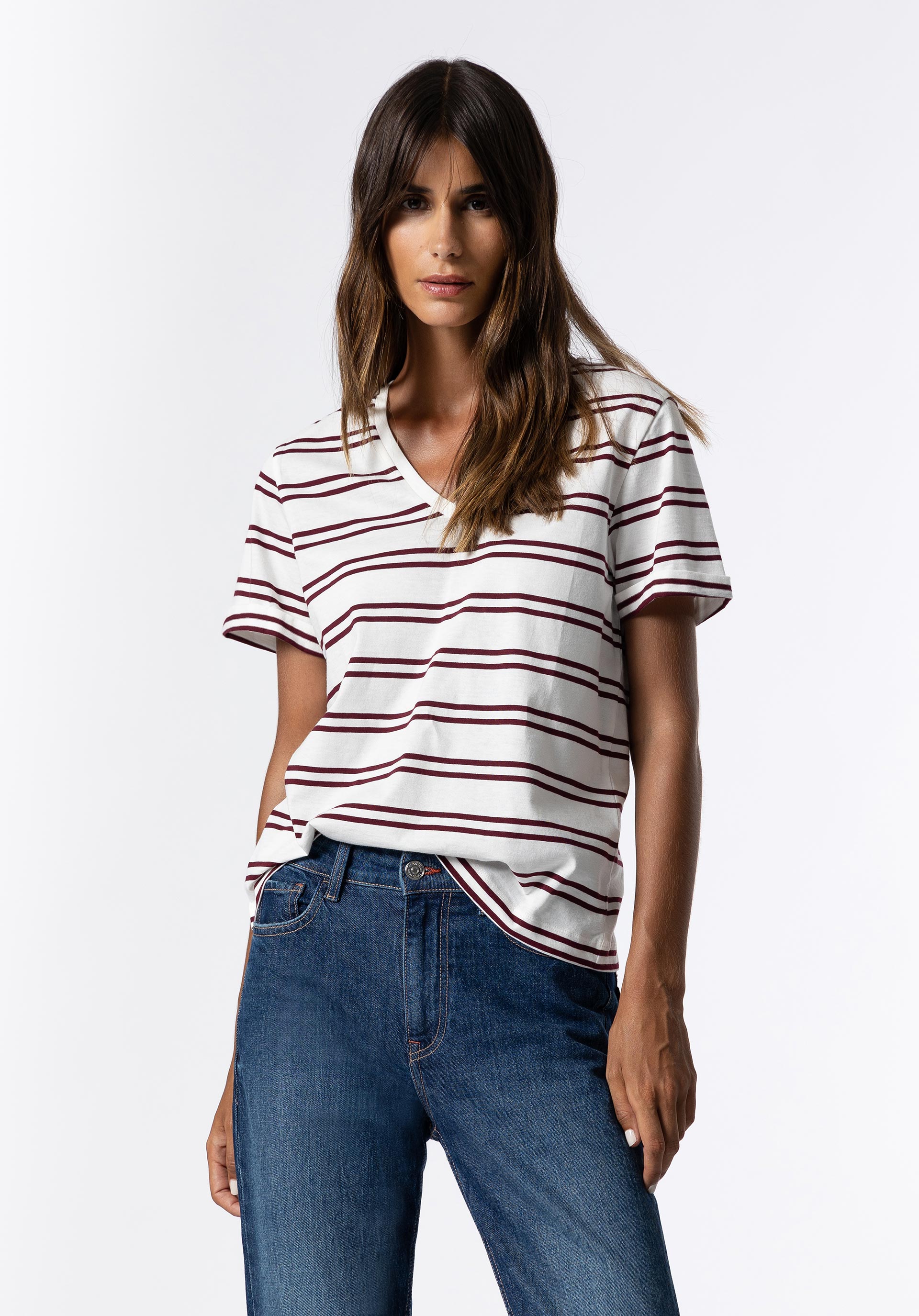 T-shirt às Riscas