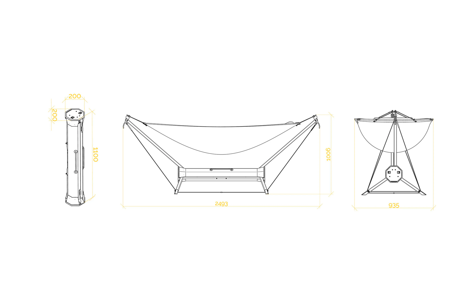 QNUX Travel Bed Bundle mit Zubehör