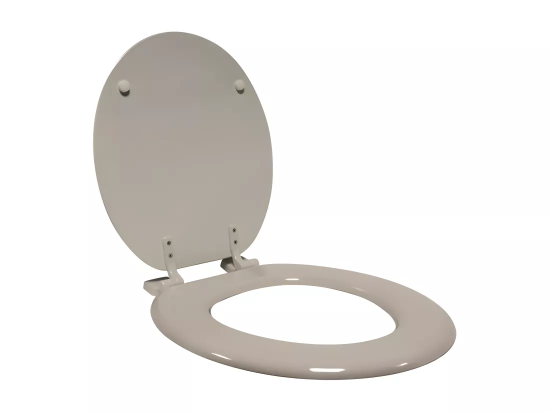 Abattant WC 37 x 47 cm Vitamine Taupe - MDF
