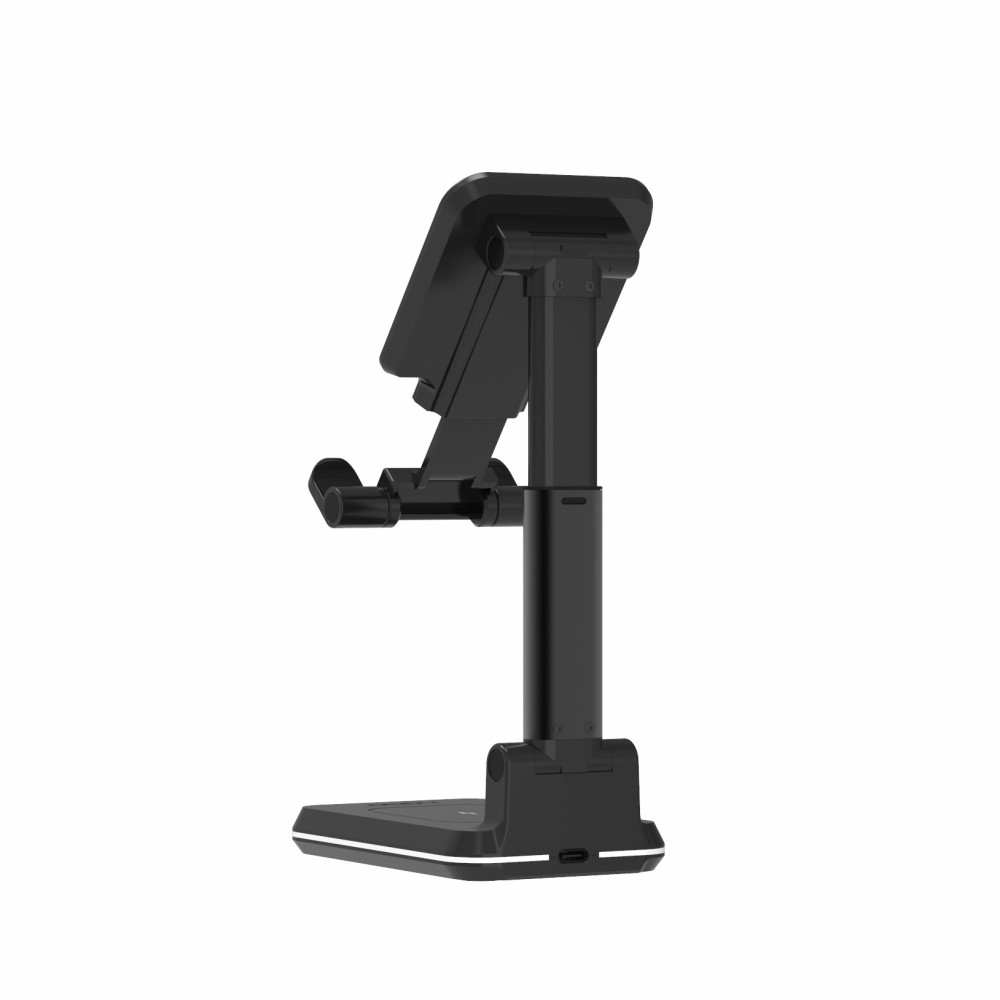 (10W) Faltbare 2in1 Ladegerät Qi Wireless Charger Faltbare Ladestation für Apple iPhone / Apple Airpods - Schwarz
