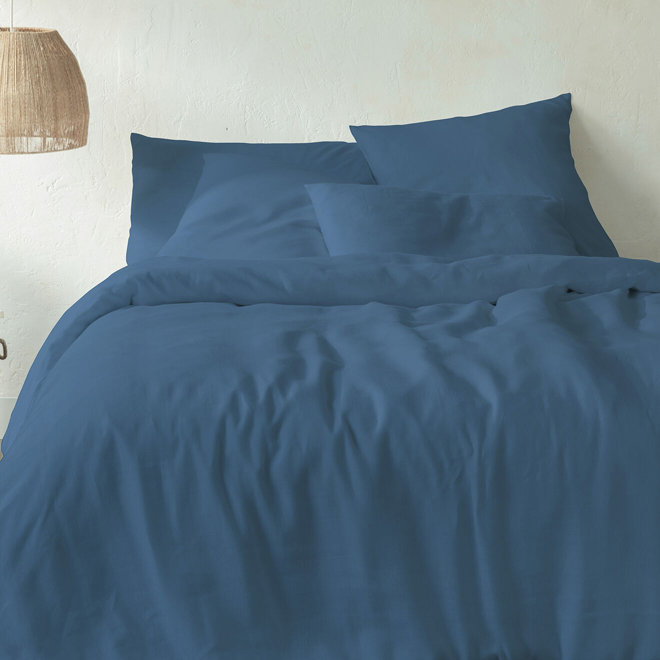 United by Perle de coton Parure housse de couette 100% Lin lavé denim