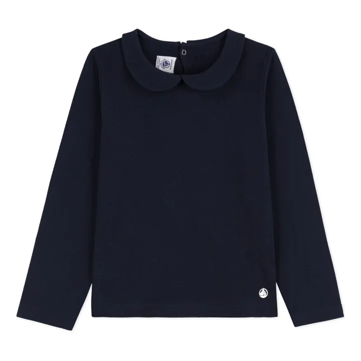 Petit Bateau T-shirt Col Claudine Coving | Bleu marine