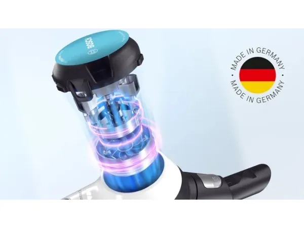 Bosch Unlimited 7 BCS71HYG1 - Støvsuger - pind/håndholdt (2-i-1) - uden pose - ledningsfri - hvid - 1 batteri, inkluderet oplader