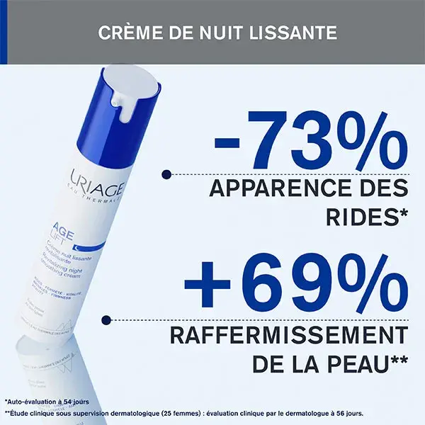 Creme Noturno Antirrugas Revitalizante Suavizante Uriage Age Lift 40ml