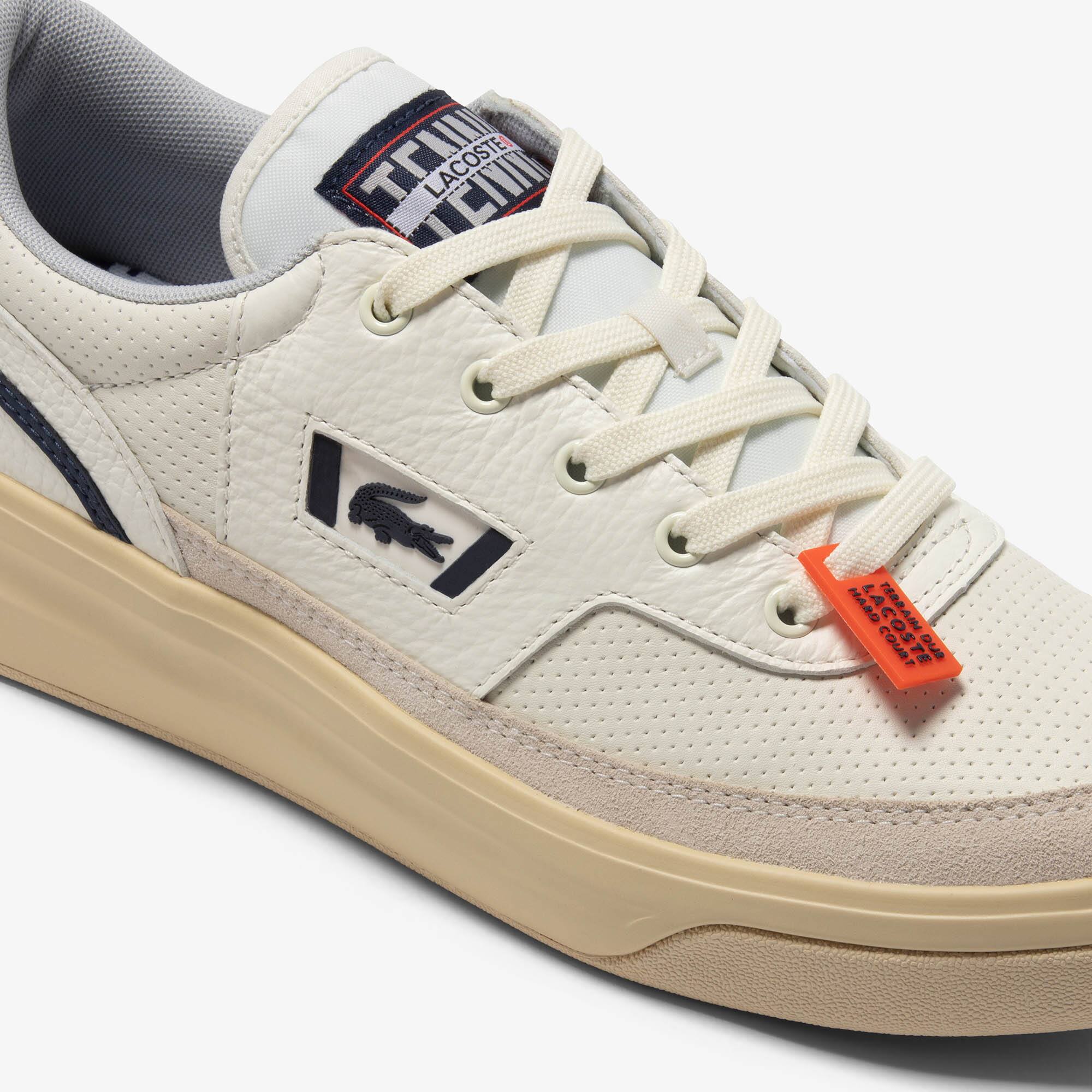 Herren-Sneakers G80 aus Leder, Veloursleder und Neopren Sneakers - Weiss - Lacoste - Herren