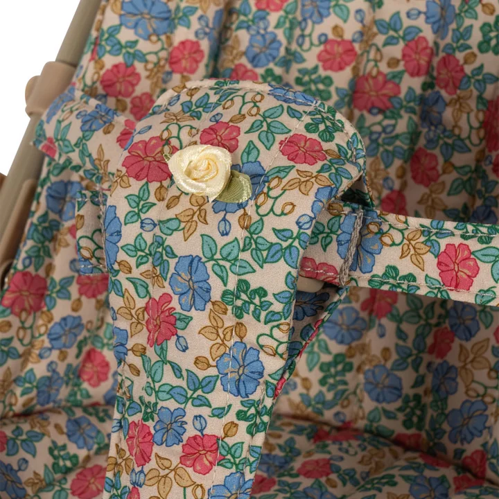 Konges Sløjd - Puppen Kinderwagen, fleur decor
