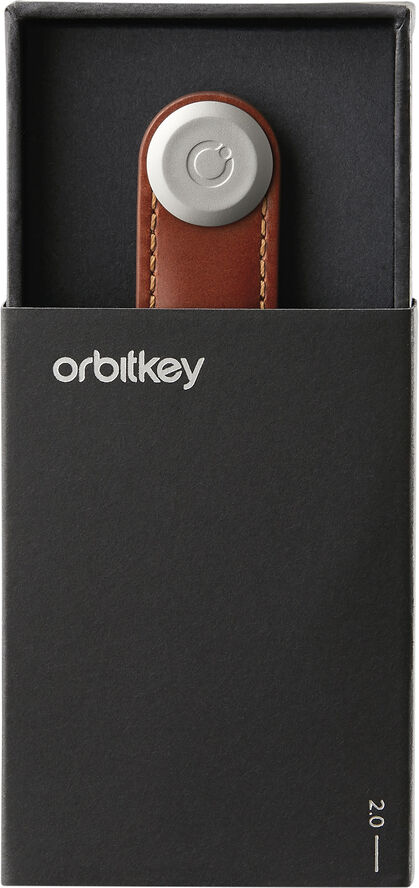Orbitkey Orbitkey 2. 0 Leather Cognac/Tan Lysebrun