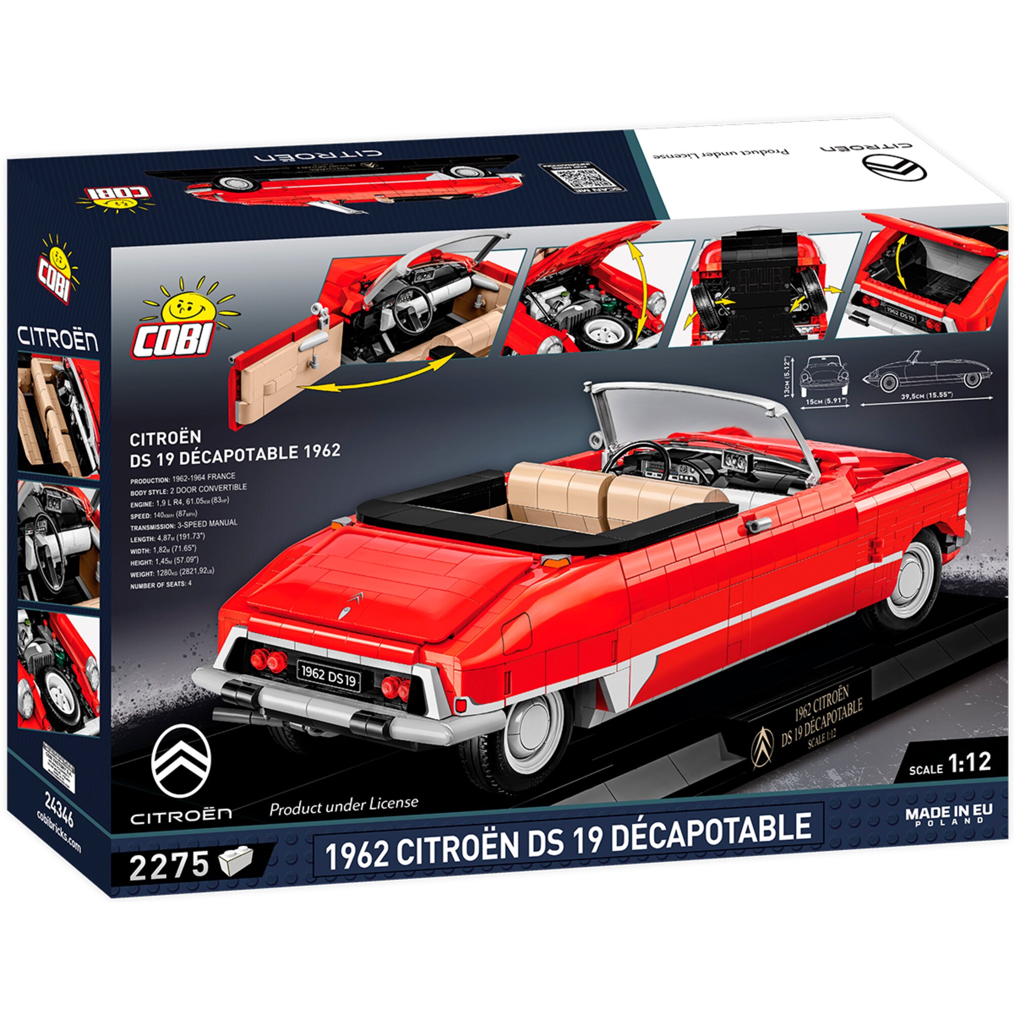 COBI Konstruktionsspielzeug 1962 Citroen DS 19 Convertible Executive Edition