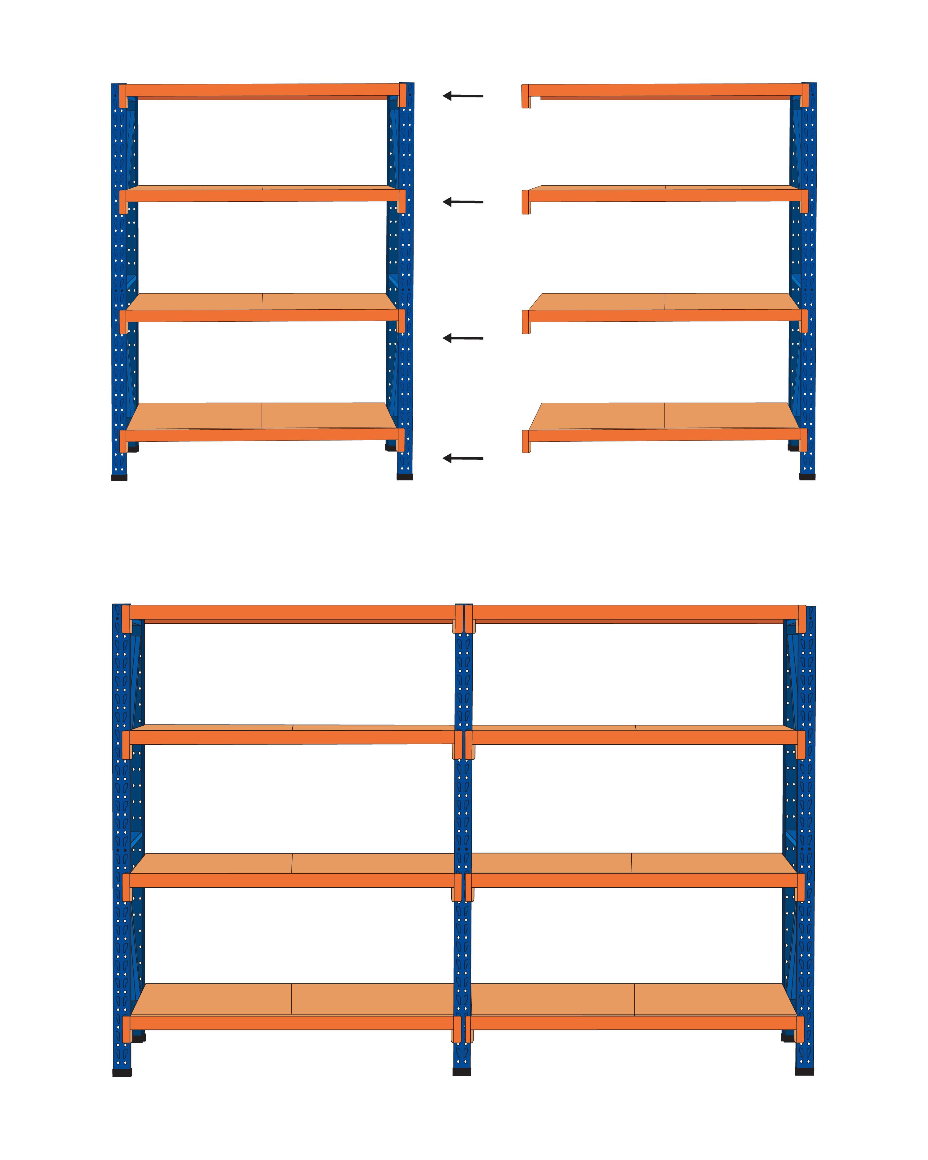 Garagerek FIUGGI Metaal 150 cm 60 cm Oranje
