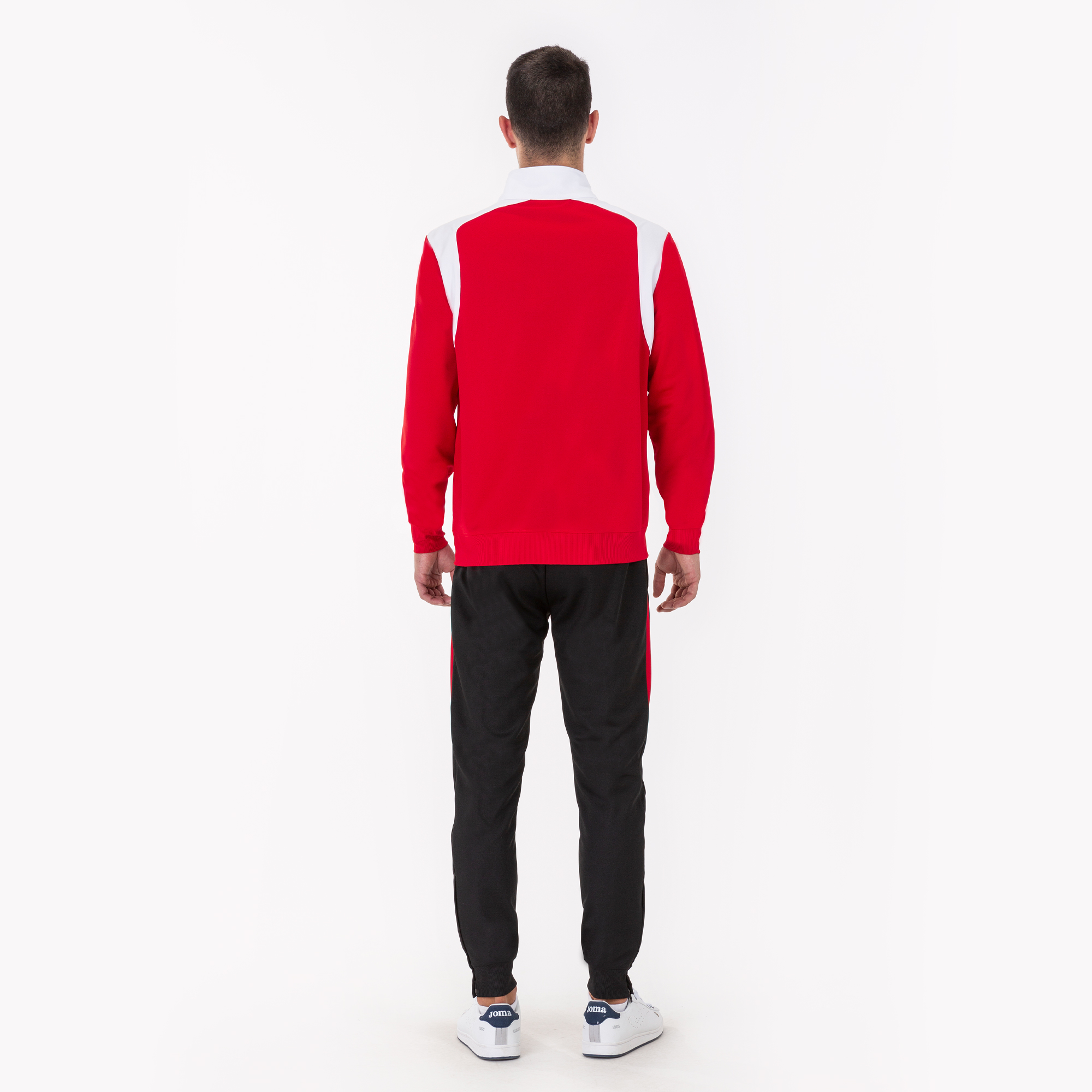 Conjunto de treino Joma Championship V, vermelho e branco.