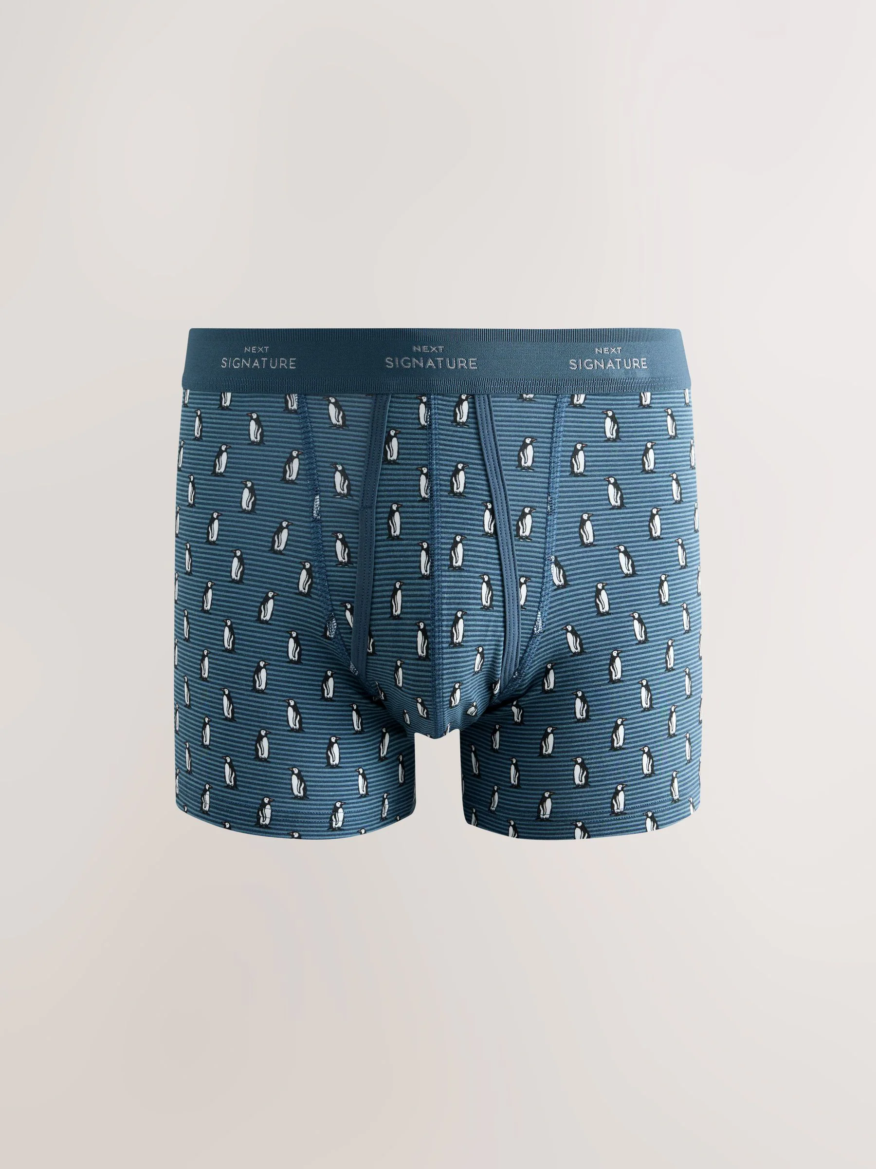Blauw Animal patroon voor de winter - Verpakking van 4 - Signature boxershorts
