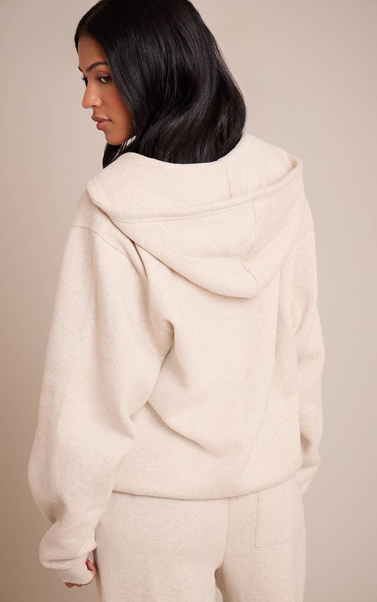 Avoine Sweat À Casynthétiqueche Zippé Chiné Grande Taille
