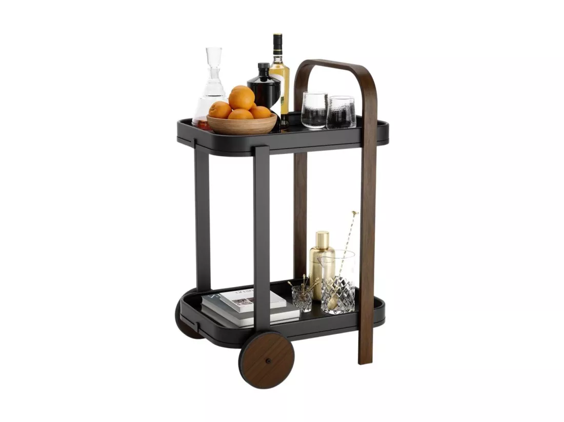 Desserte en acier 2 plateaux Bellwood