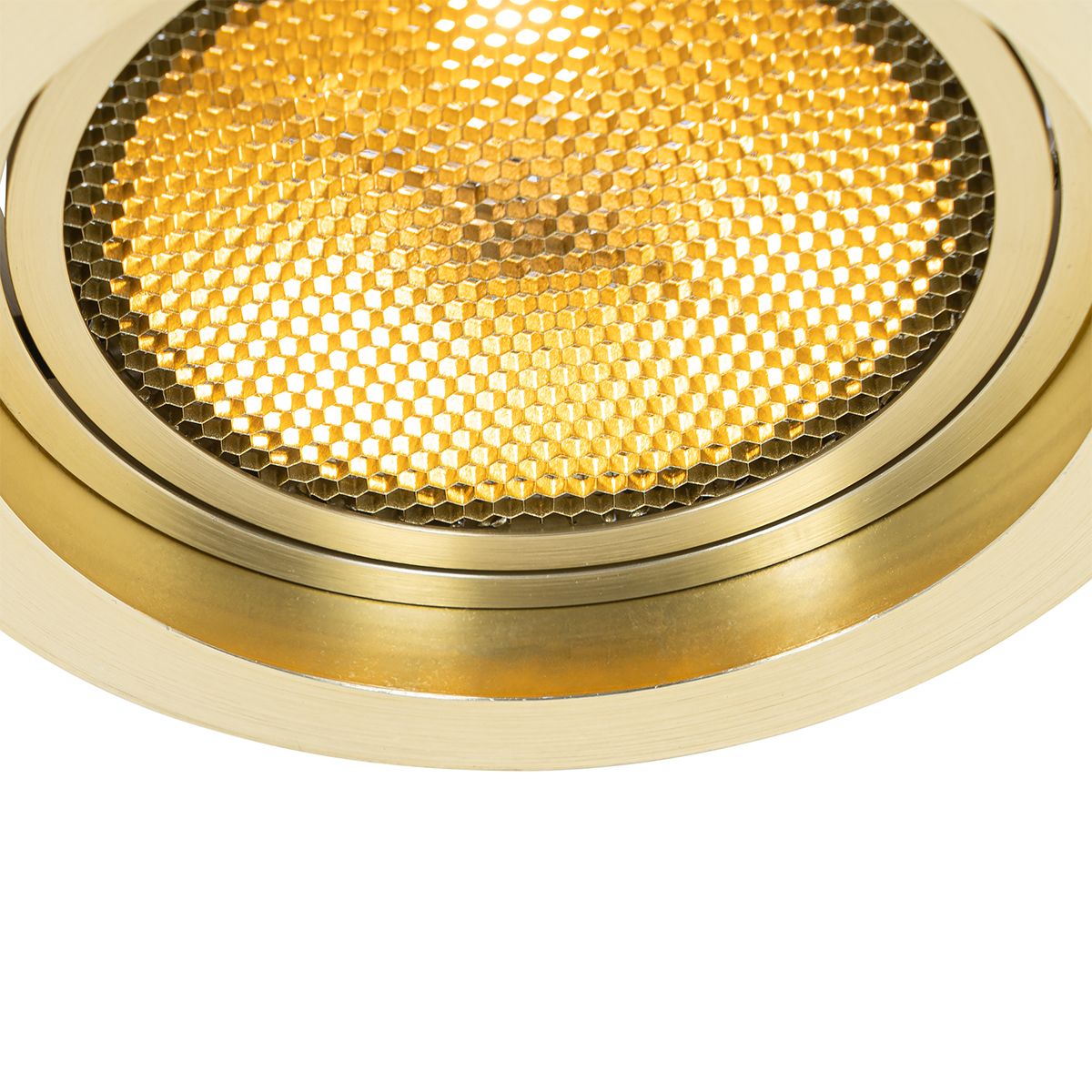Moderne inbouwspot goud verstelbaar - Coop 111 Honey