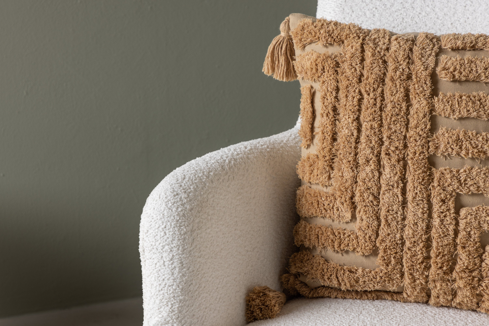 Malo Fauteuil - Wit bouclé