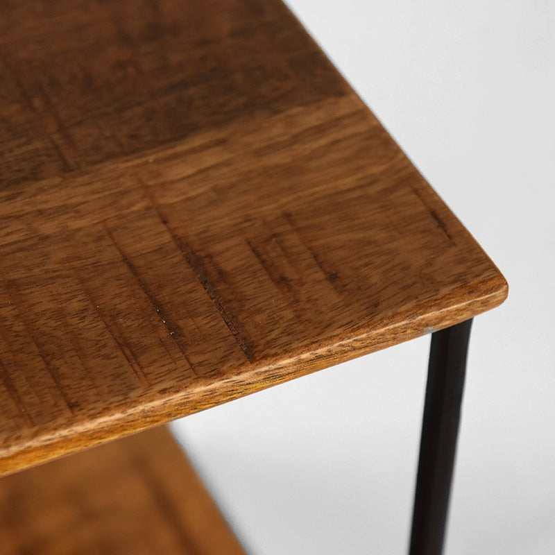 LABEL51 - Wandrek Vintage XL - Rough Mangohout - Zwart Metaal