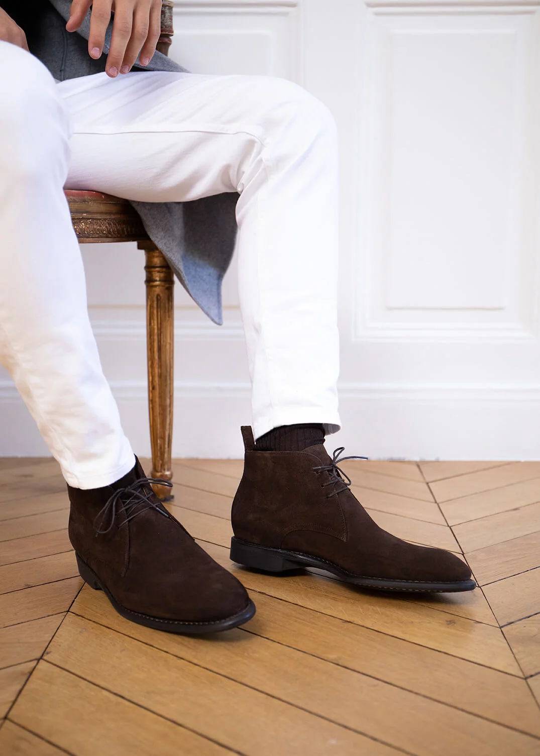 SELBY CUIR VELOURS MARRON