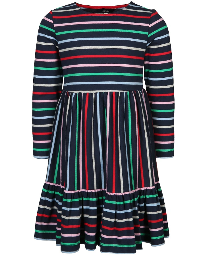 Jersey-Kleid EVELYN – MULTI STRIPE in navy