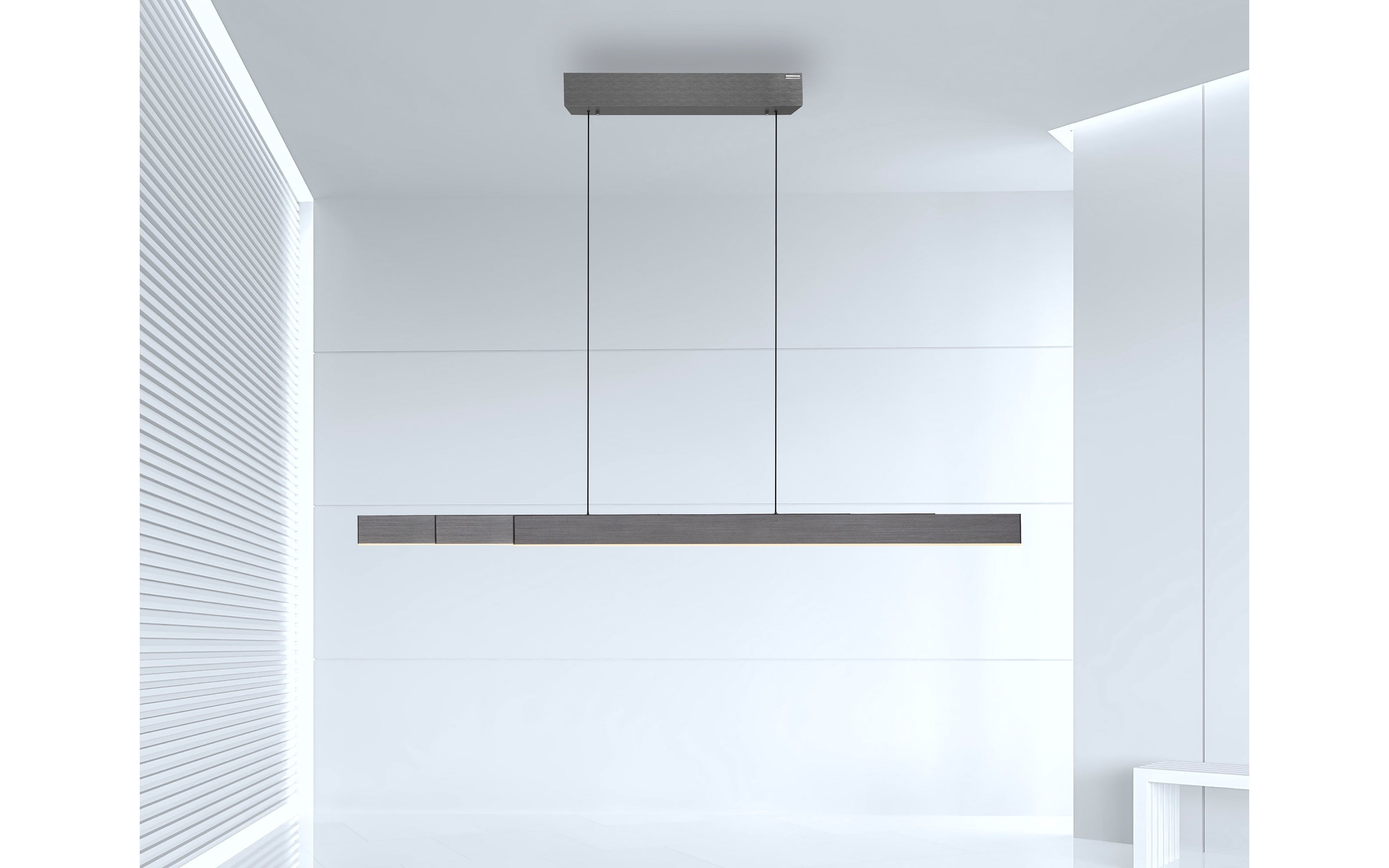 LED-Pendelleuchte Pure Moto-Rise, grau, 120 cm