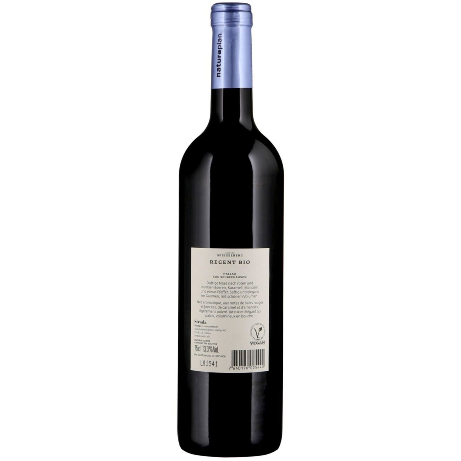 Naturaplan BIO Schaffhausen AOC Hallauer Regent Graf von Spiegelberg -75cl