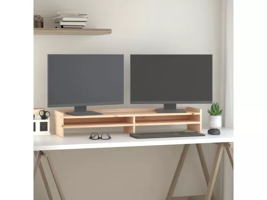 Support pour moniteur 100x24x16 cm Bois de pin solide
