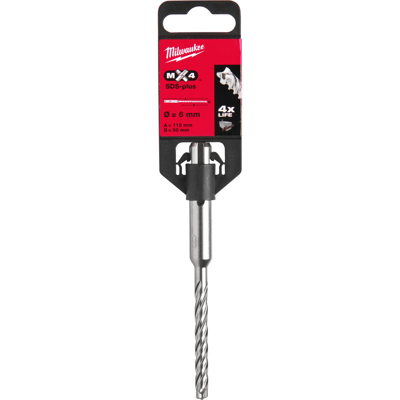 Milwaukee SDS-plus hamerboor MX4 6x115mm