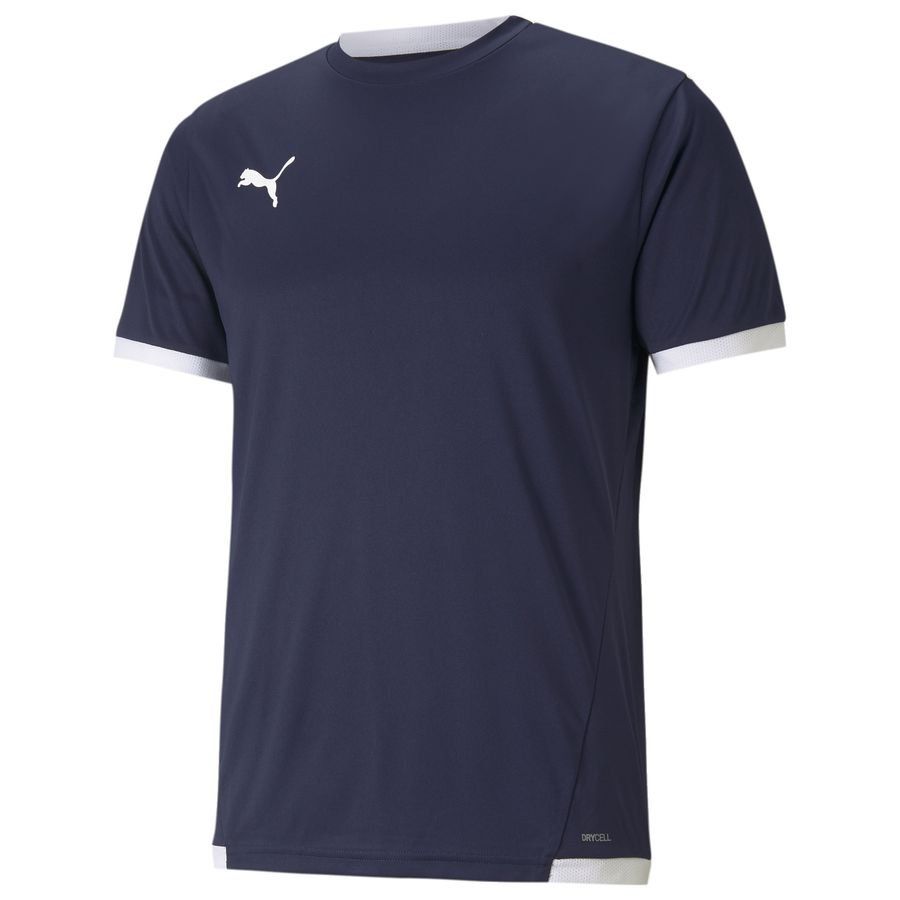 PUMA T-shirt d'Entraînement teamLIGA - Bleu Marine/Blanc