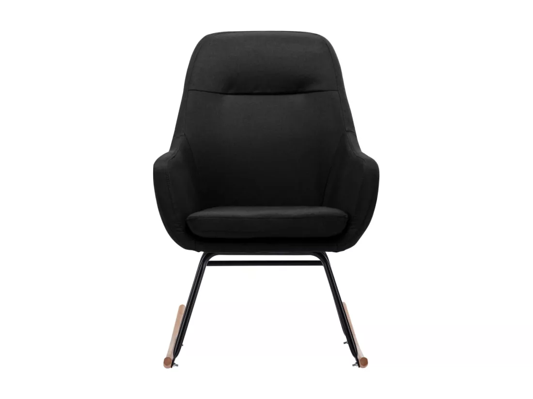 Chaise à bascule Noir Tissu