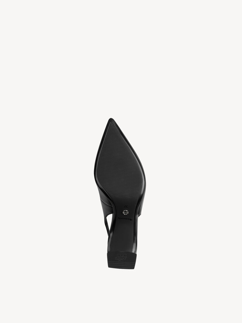 Leren Slingpumps - zwart