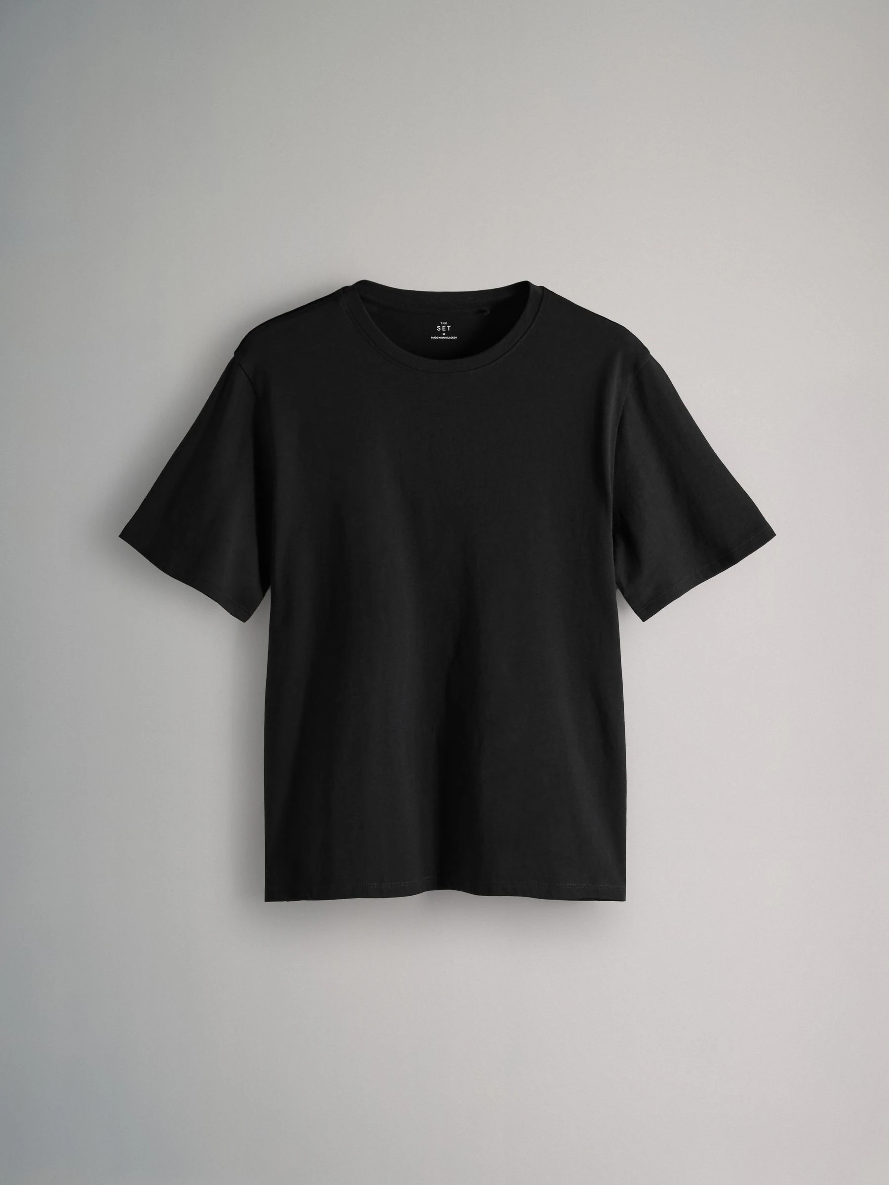 Zwart/Chocoladebruin/Wit - The Set verpakking van 3 relaxte T-shirts met korte mouwen van 100% katoen