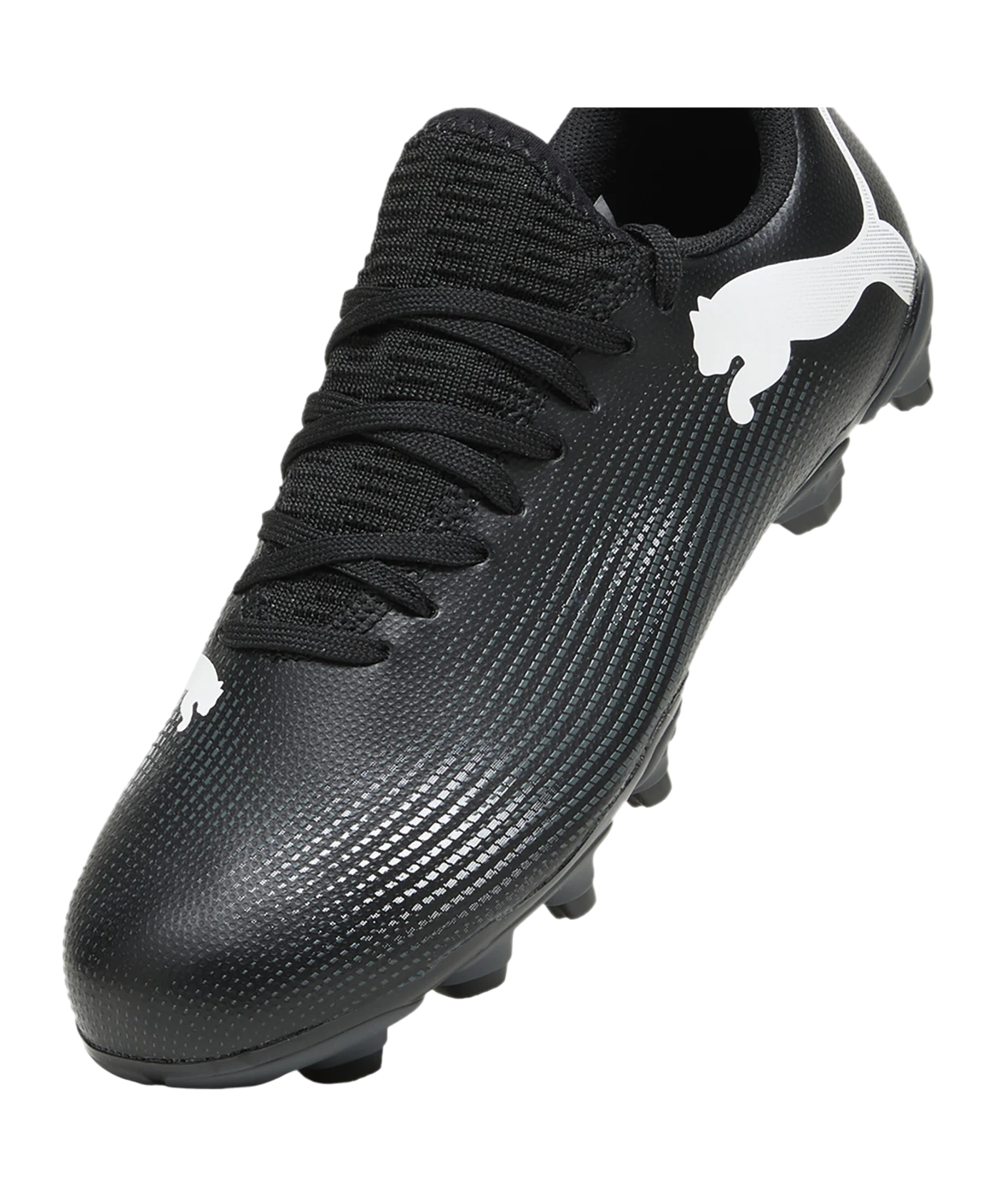 PUMA FUTURE 7 Play FG/AG Eclipse Jr Kids Schwarz Weiss F02