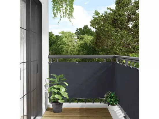 écran d'intimité de balcon anthracite 400x120 cm PVC