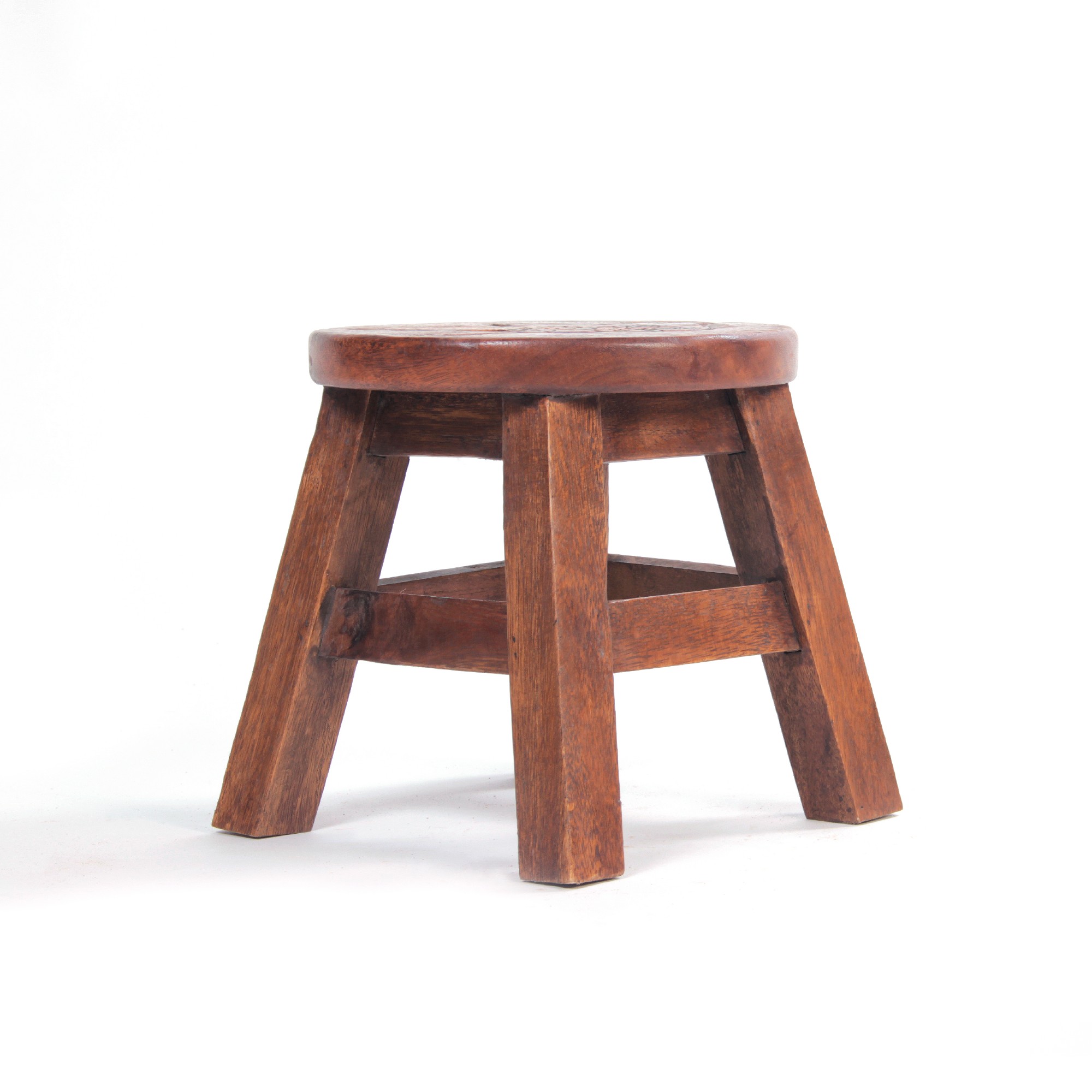 Hocker 'Paloma', natur, multicolor, H 25 cm, Ø 25 cm von fischer's lagerhaus
